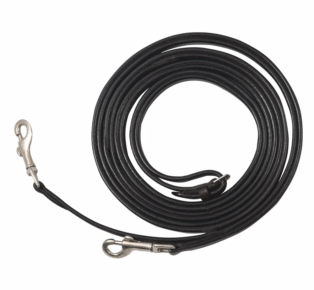 Henri de Rivel Advantage Breastplate Draw Reins - Full Leather with Breastplate Snap - Image 3