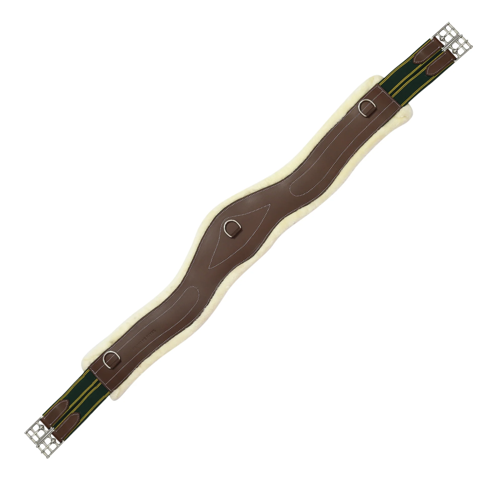 Henri de Rivel Contoured Leather Sherpa Fleece Girth - Image 2