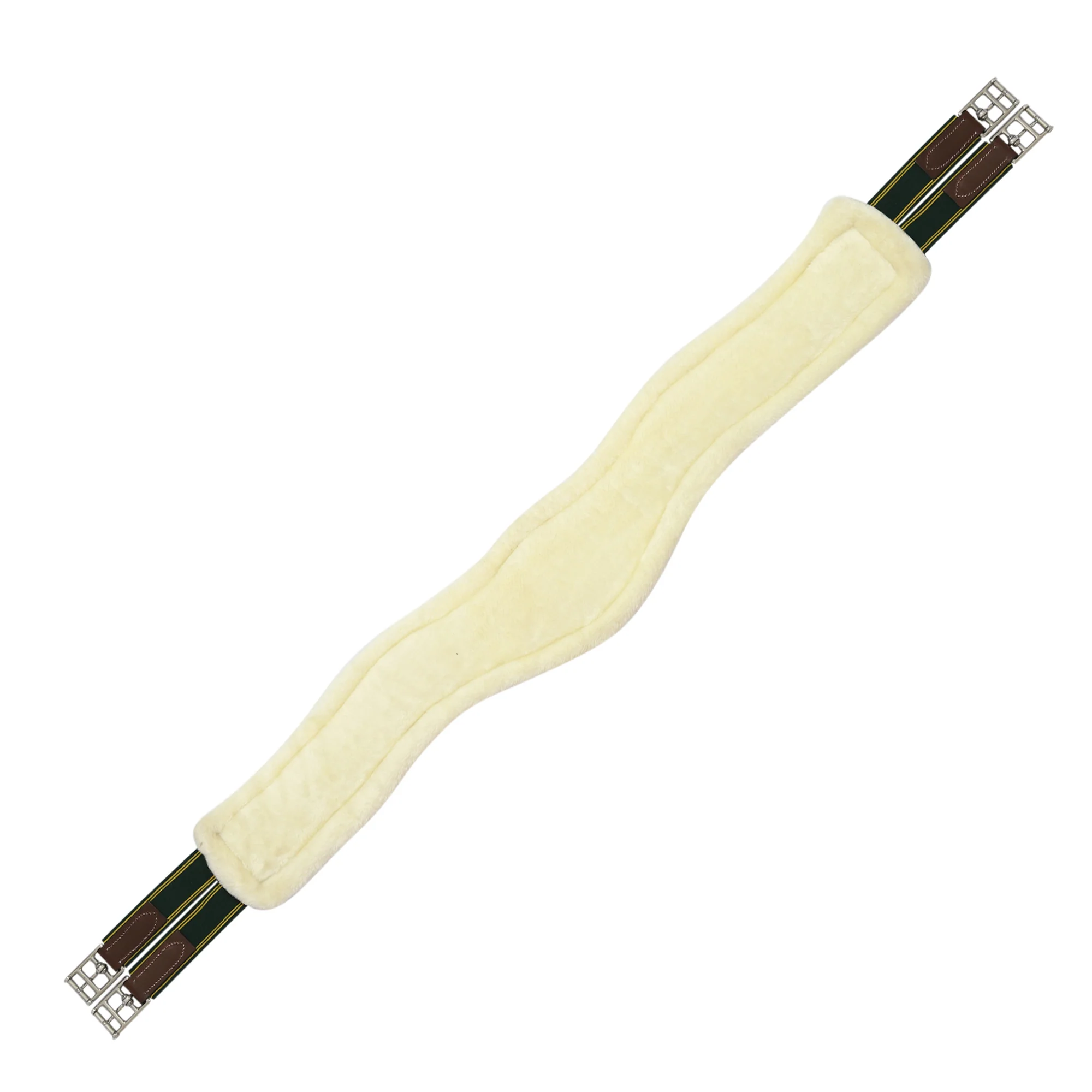 Henri de Rivel Contoured Leather Sherpa Fleece Girth - Image 3