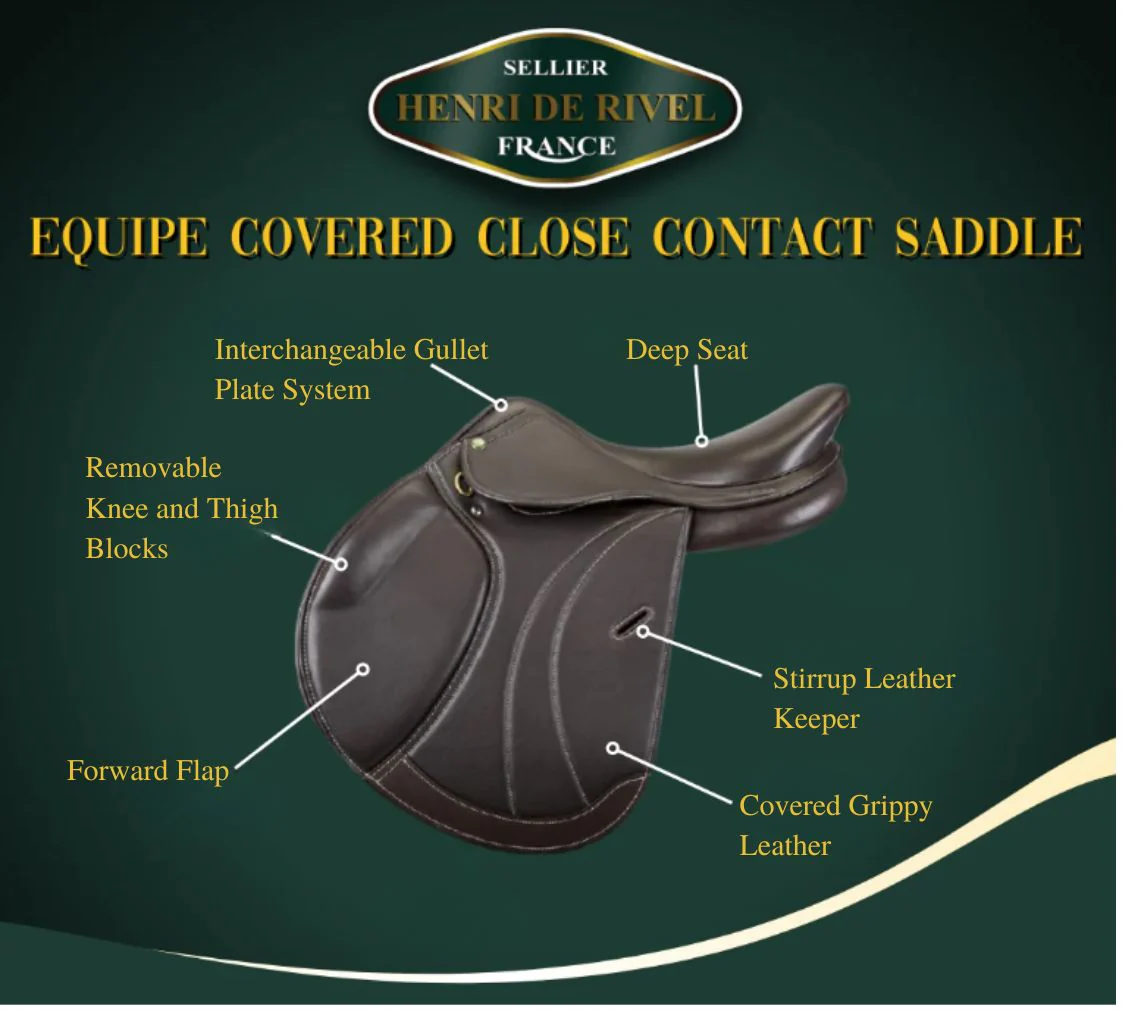 Henri De Rivel Equipe Covered Close Contact IGP Saddle - Image 4