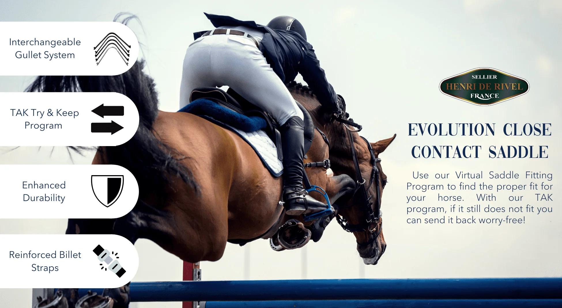 HENRI DE RIVEL EVOLUTION CLOSE CONTACT IGP SADDLE - Image 4