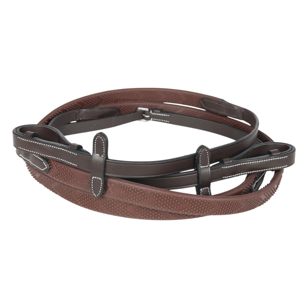 Henri de Rivel GripX Pro Rubber Reins 5/8" width 54" length - Image 3