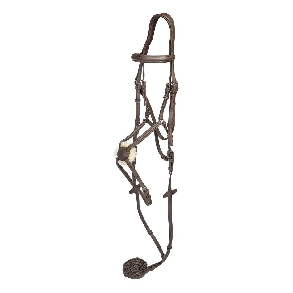 Henri de Rivel Kushy Plain Raised Figure Eight Noseband Bridle - Image 2