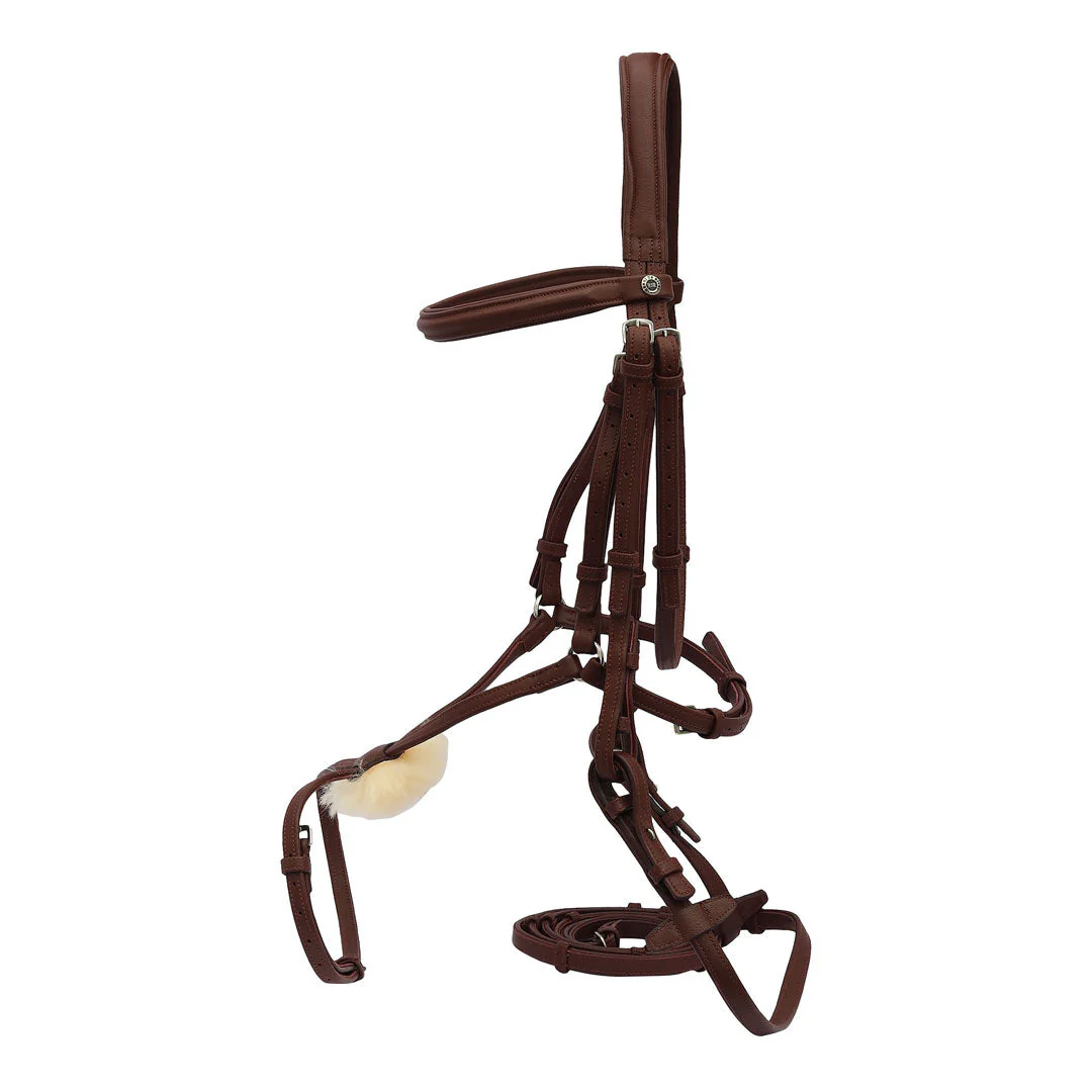 Henri de Rivel Kushy Plain Raised Figure Eight Noseband Bridle - Image 3
