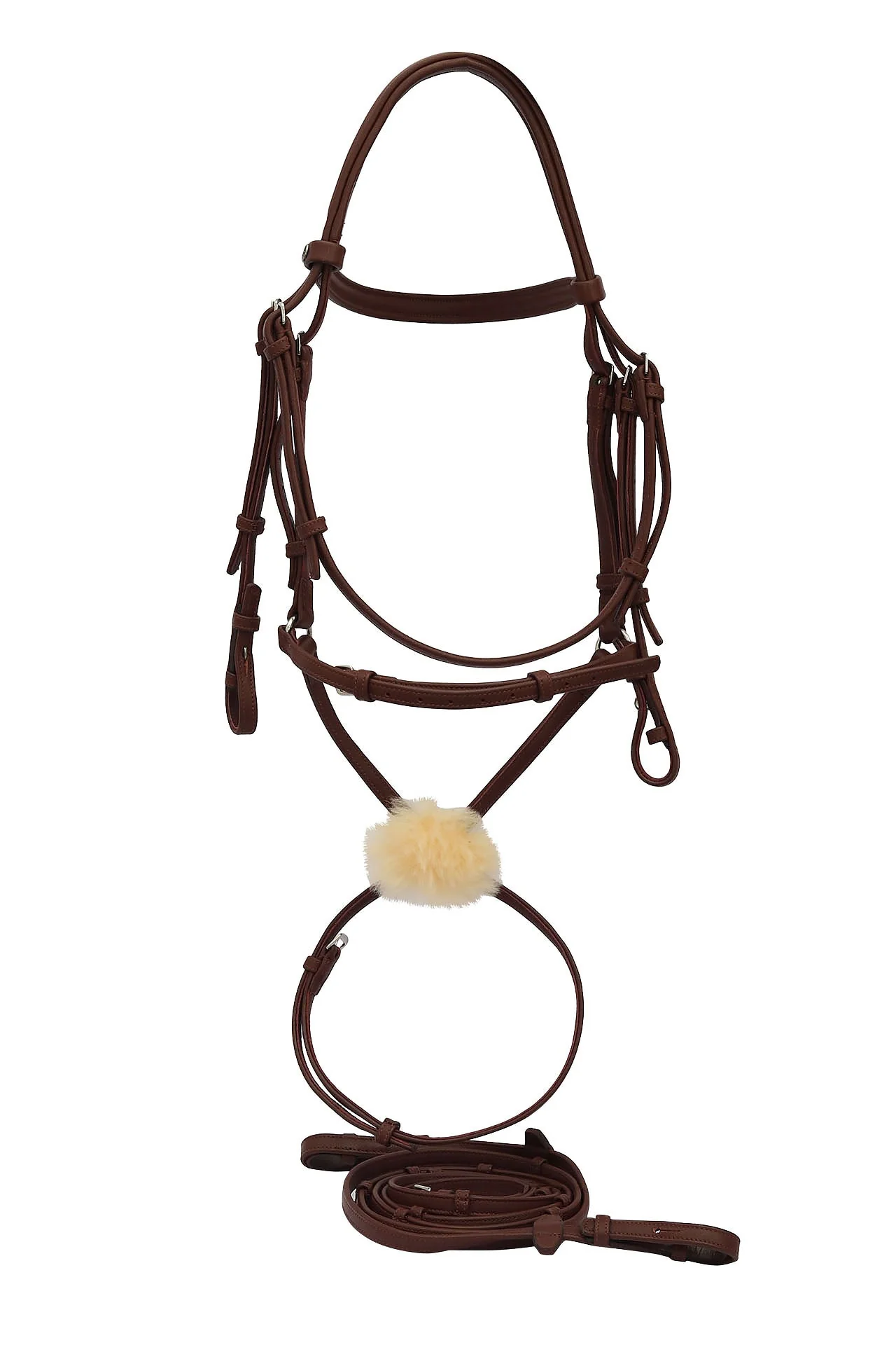Henri de Rivel Kushy Plain Raised Figure Eight Noseband Bridle - Image 4