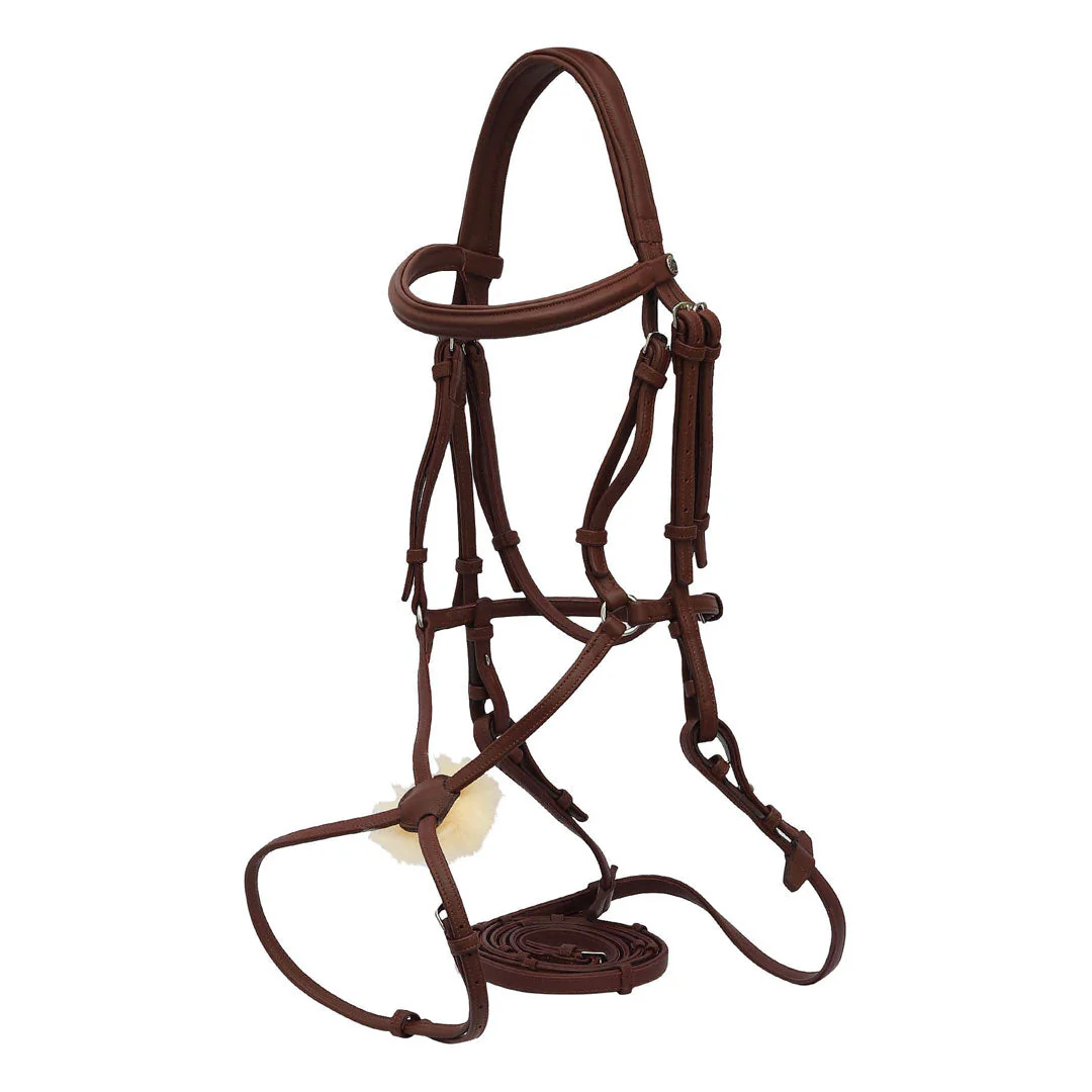 Henri de Rivel Kushy Plain Raised Figure Eight Noseband Bridle - Image 5