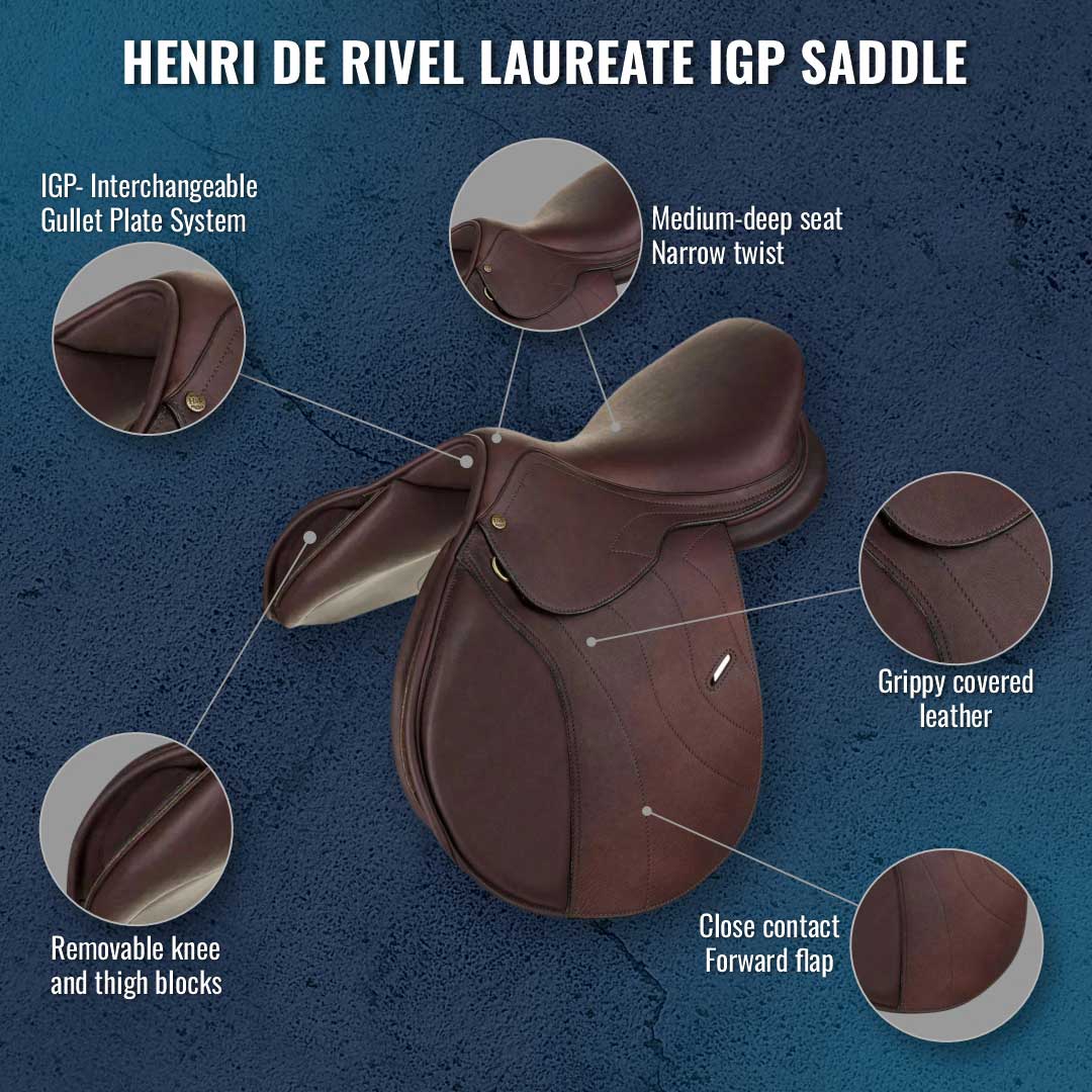 Henri De Rivel Laureate Leather IGP Saddle - Image 2