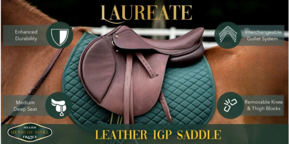 Henri De Rivel Laureate Leather IGP Saddle - Image 6