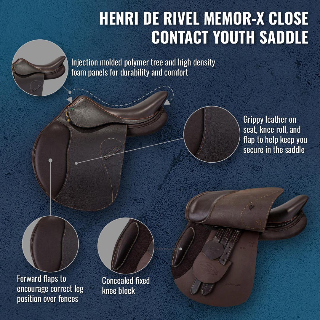 Henri de Rivel Memor-X Close Contact Youth Saddle - Image 2