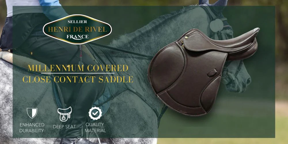 Henri de Rivel Millennium Covered Close Contact Saddle - Image 4