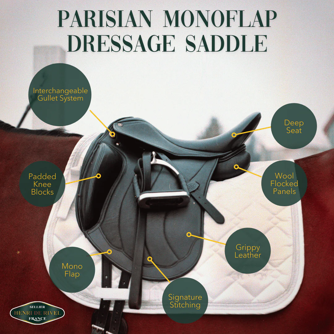 Henri De Rivel Parisian Monoflap IGP Dressage Saddle - Image 10