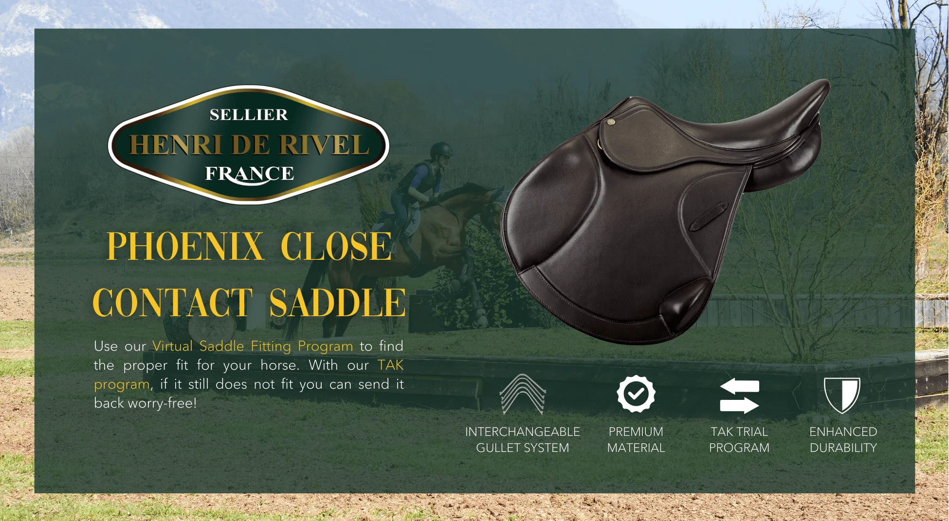 HENRI DE RIVEL PHOENIX CLOSE CONTACT Monoflap IGP SADDLE - Image 4
