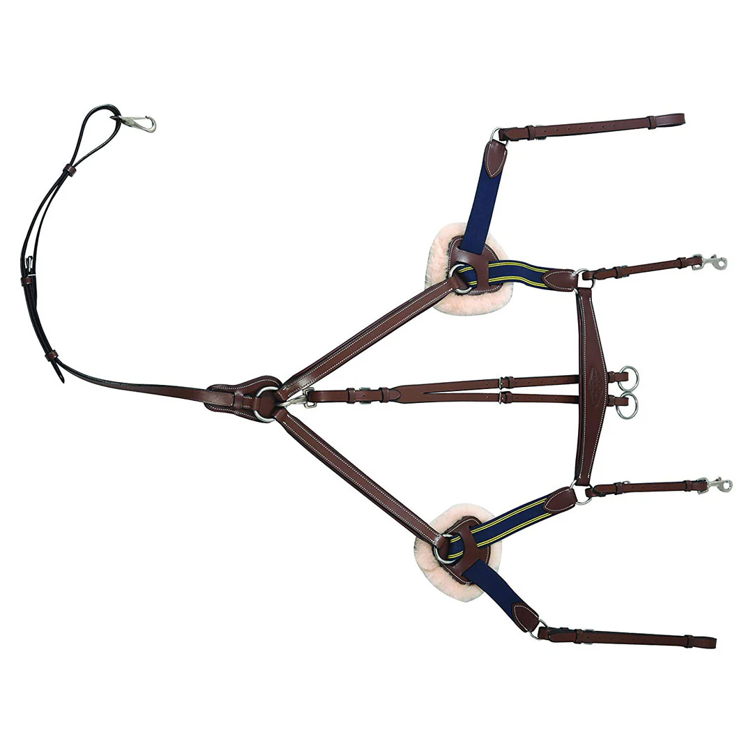 Henri de Rivel Pro 5 Point Elastic Breastplate Martingale with Running Attachment - Image 3