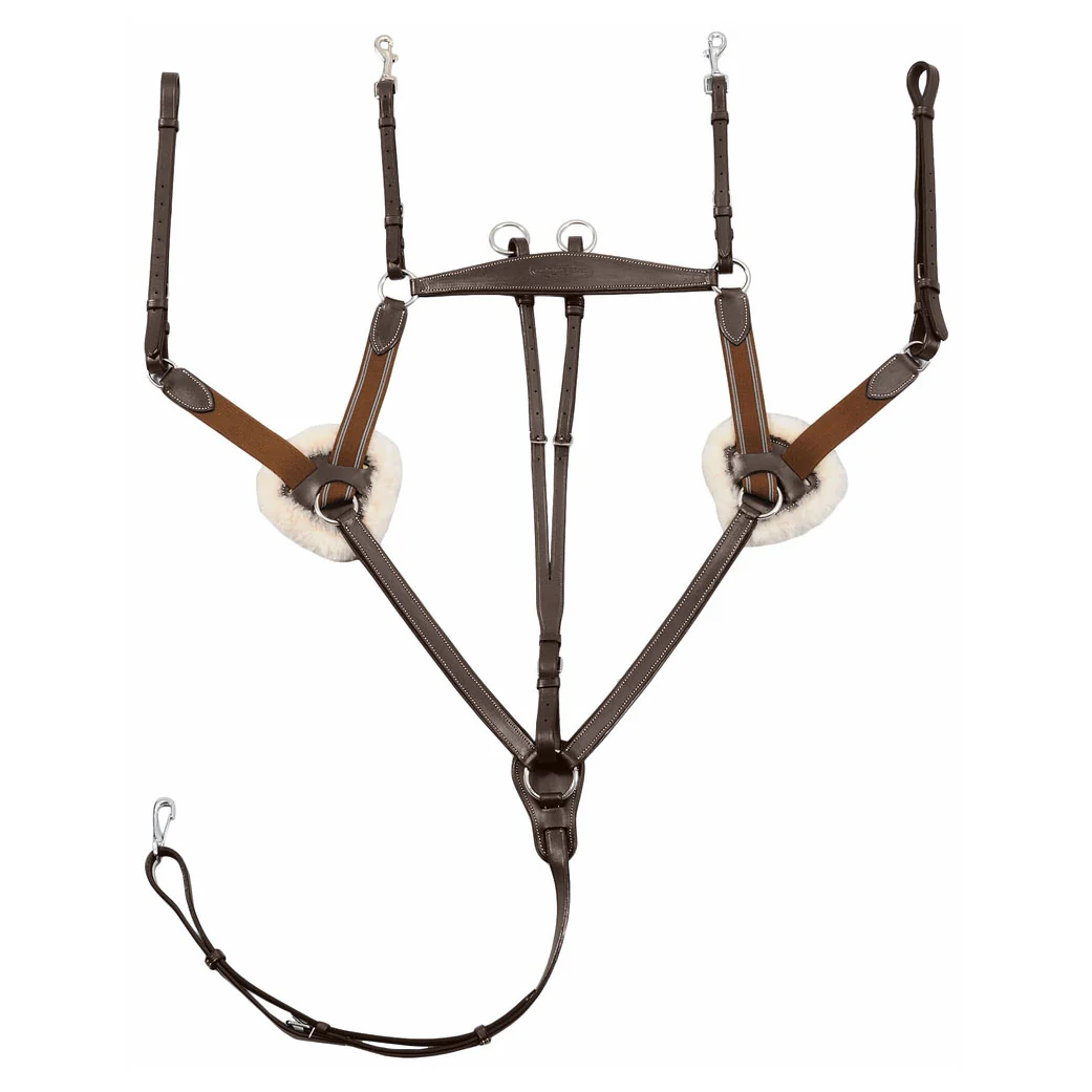 Henri de Rivel Pro 5 Point Elastic Breastplate Martingale with Running Attachment - Image 5