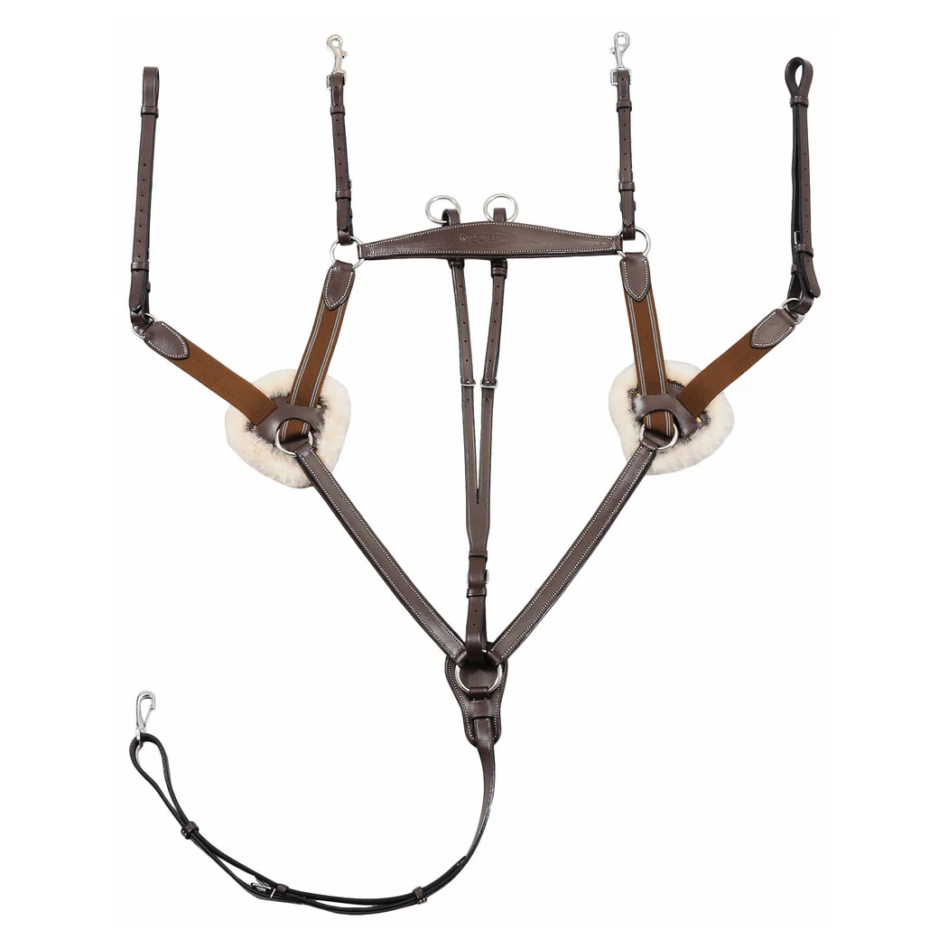Henri de Rivel Pro 5 Point Elastic Breastplate Martingale with Running Attachment - Image 8
