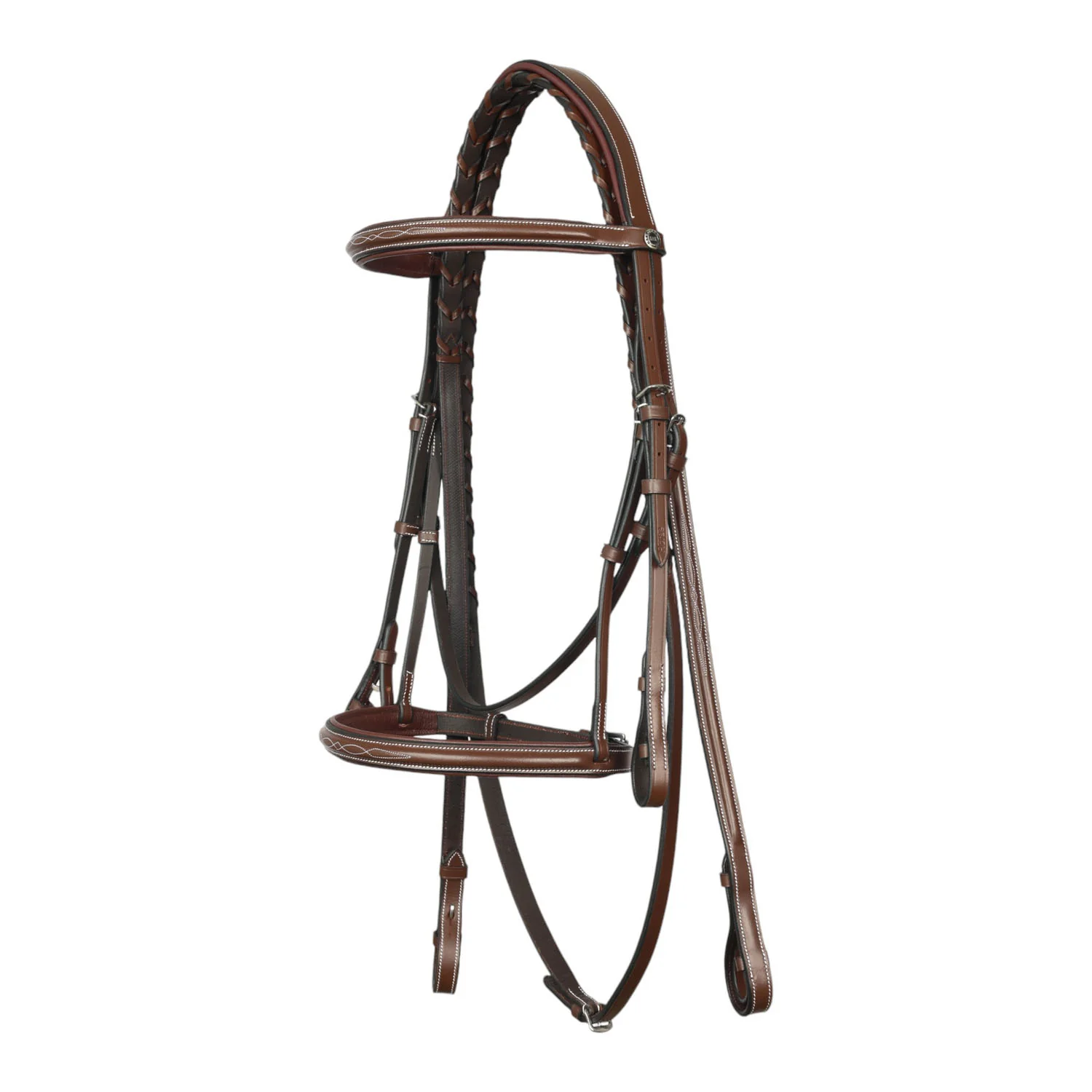 Henri de Rivel Pro Fancy Raised Comfort Crown Padded Bridle With Fancy Raised Reins - Image 2