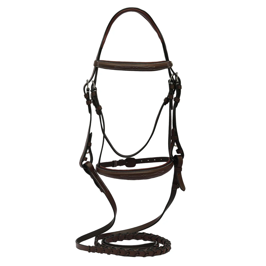 Henri de Rivel Pro Mono-Crown Padded Wide Noseband Bridle - Image 4