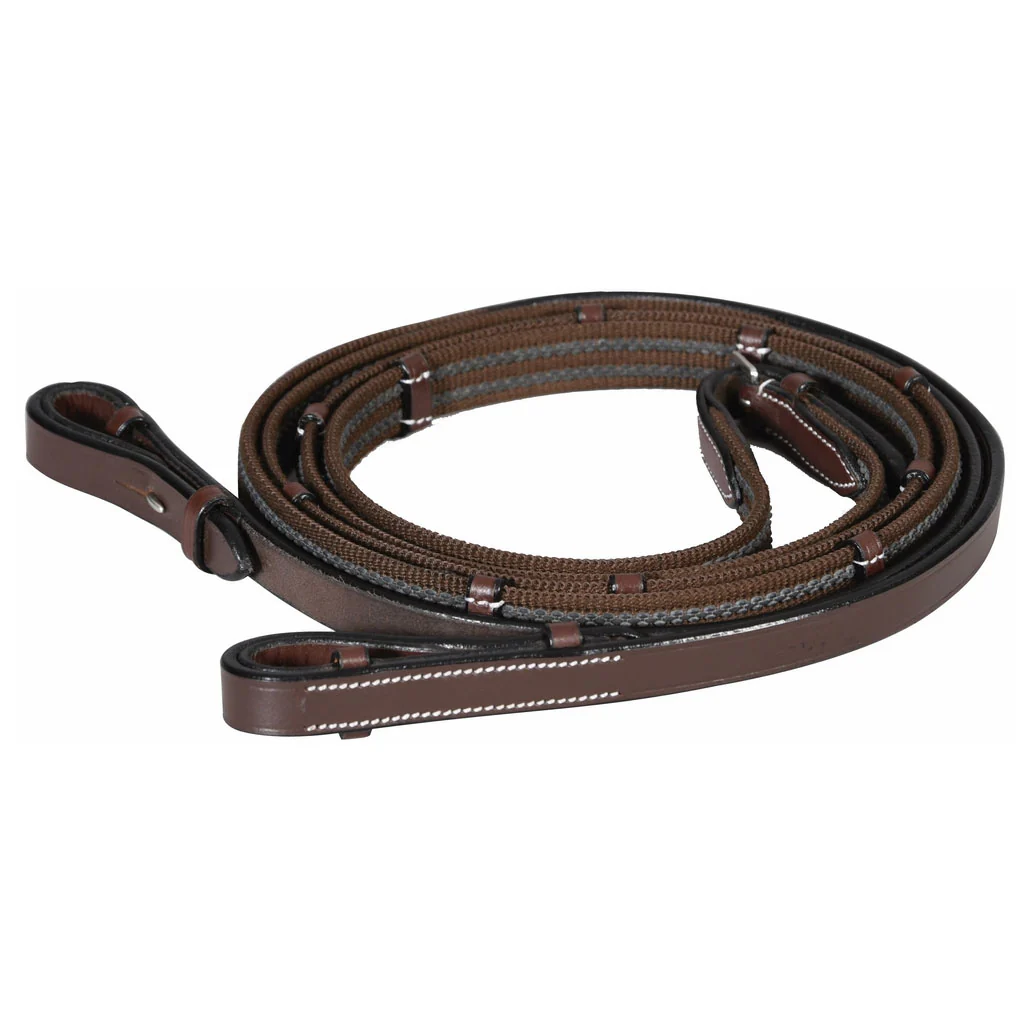 Henri de Rivel Pro Rubber Lined Web Reins - Image 3