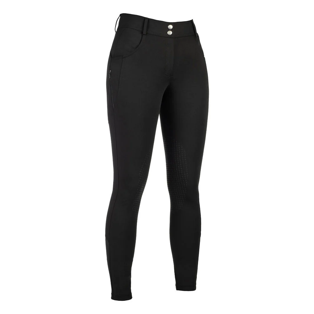 HKM Ari Mid Rise- Sil. Knee Patch Ladies Riding Breeches - Image 2