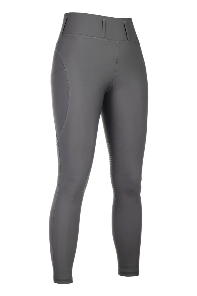 HKM Jil High Waist- Sil. Knee Patch Ladies Riding Leggings - Image 10