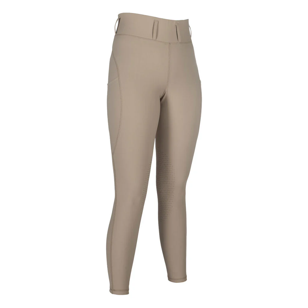HKM Jil High Waist- Sil. Knee Patch Ladies Riding Leggings - Image 2