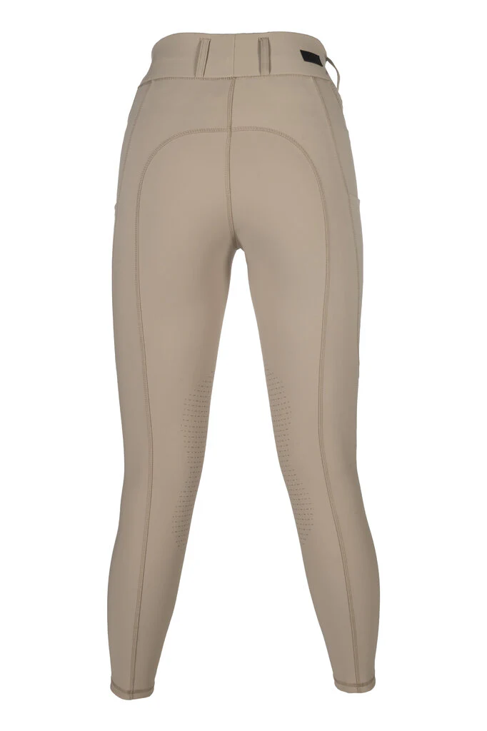 HKM Jil High Waist- Sil. Knee Patch Ladies Riding Leggings - Image 3