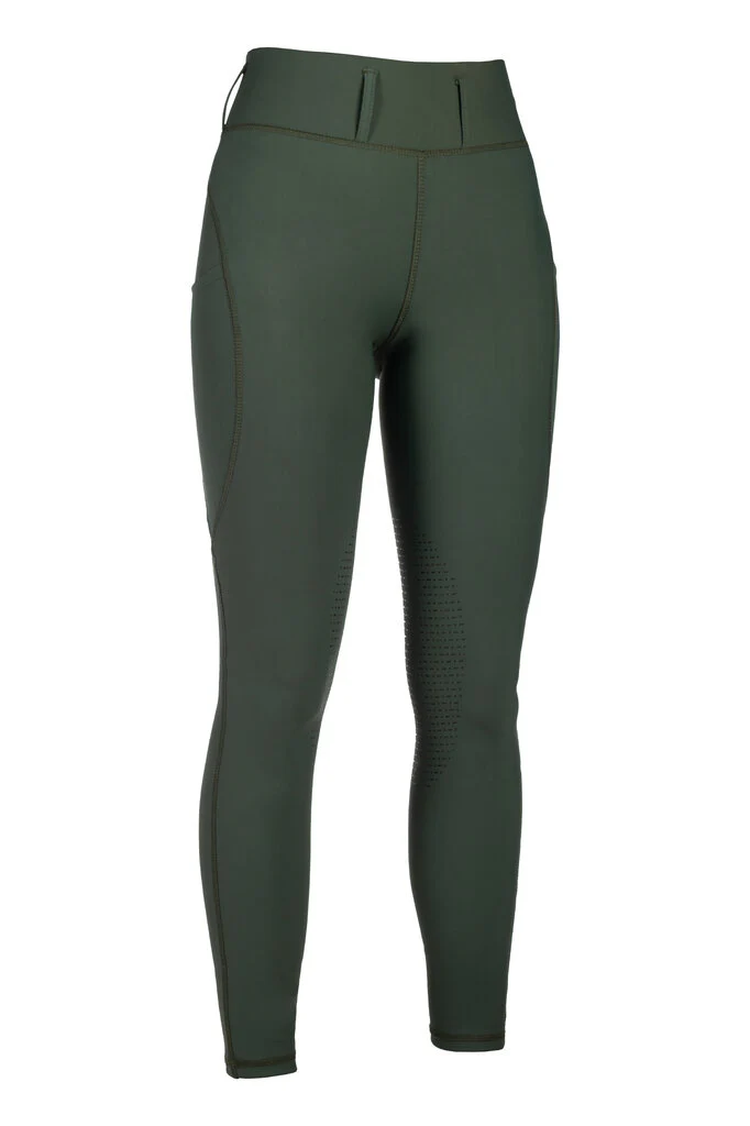 HKM Jil High Waist- Sil. Knee Patch Ladies Riding Leggings - Image 4