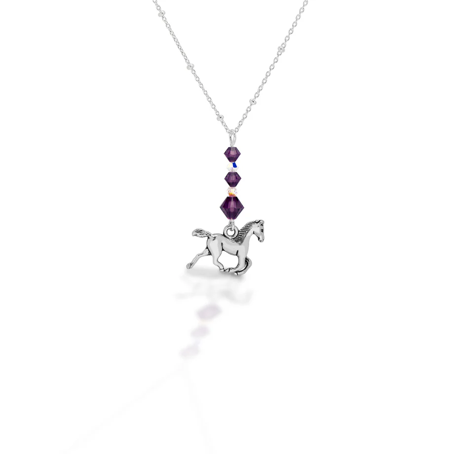Kasaro Designs Beaded Horse Sterling Chain Necklace - Image 2