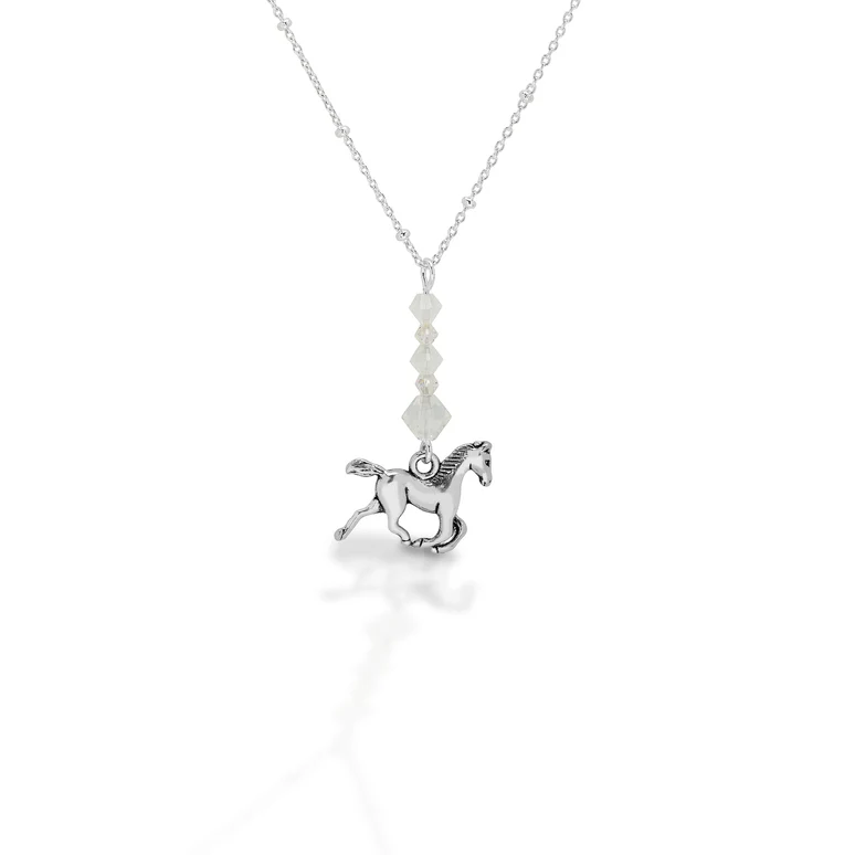 Kasaro Designs Beaded Horse Sterling Chain Necklace - Image 3