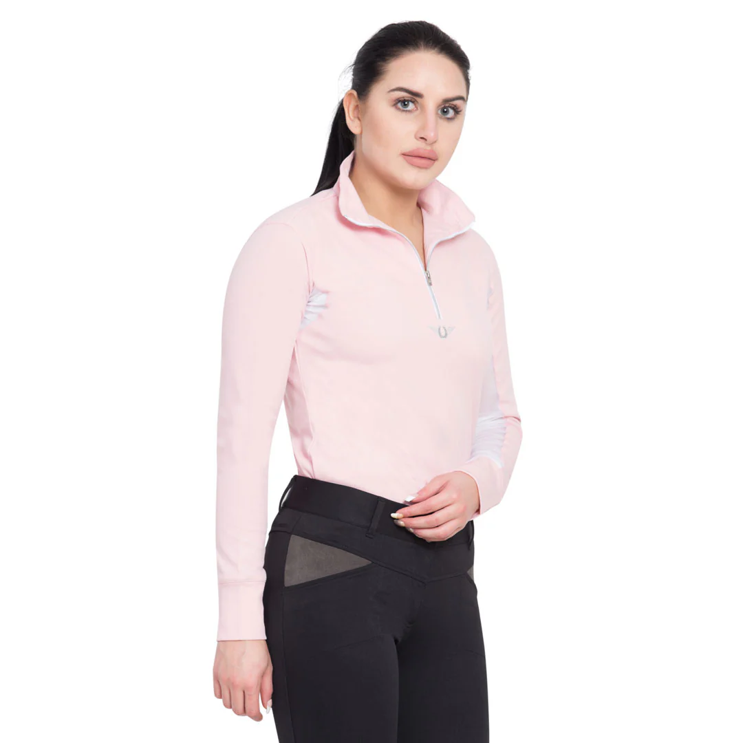 TuffRider Ladies Long Sleeve Ventilated Technical Sport Shirt – UV Protection, Quick-Dry, Mesh Undersleeves - Image 36