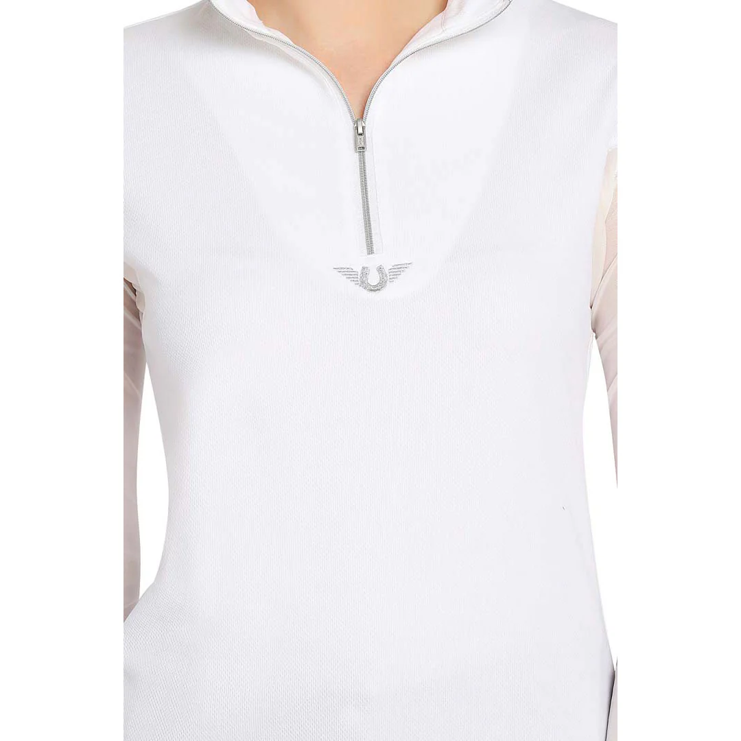 TuffRider Ladies Long Sleeve Ventilated Technical Sport Shirt – UV Protection, Quick-Dry, Mesh Undersleeves - Image 9