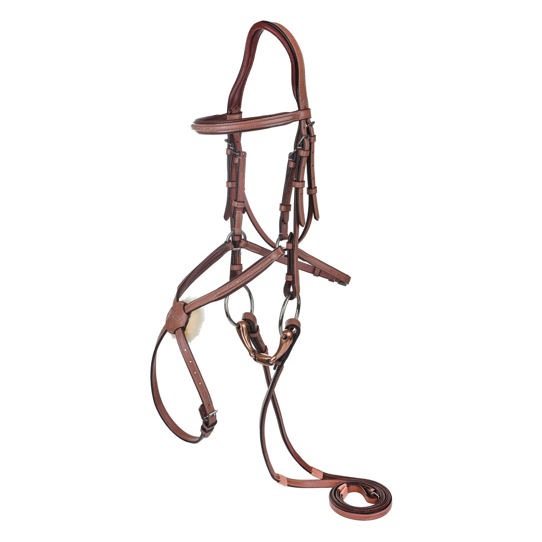 Laureate by Henri de Rivel Figure 8 Bridle w/ Rubber Reins - Image 2