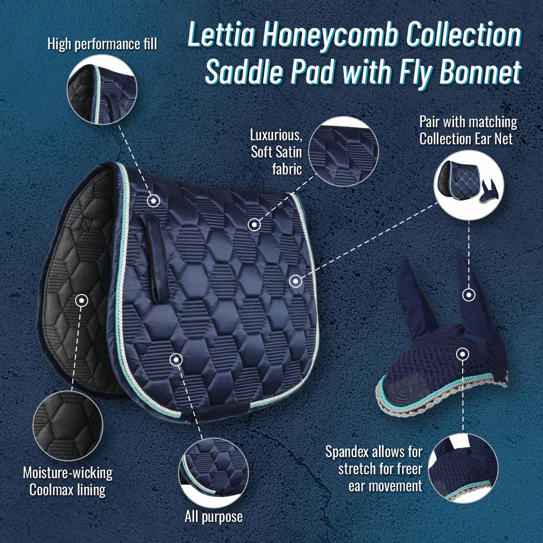 Lettia Honeycomb Collection Saddle Pad - Image 2