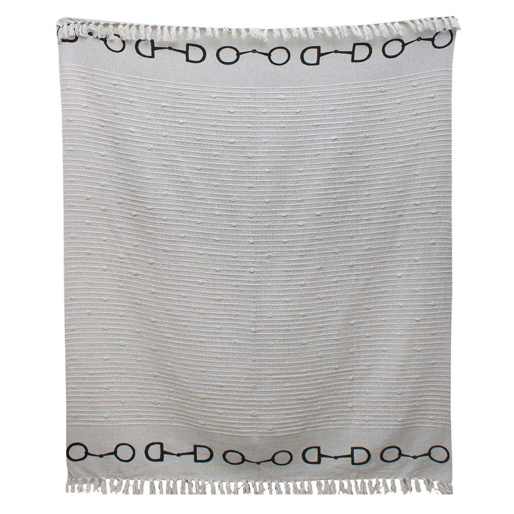 Lila Snaffle Bit Cotton Throw - Image 2