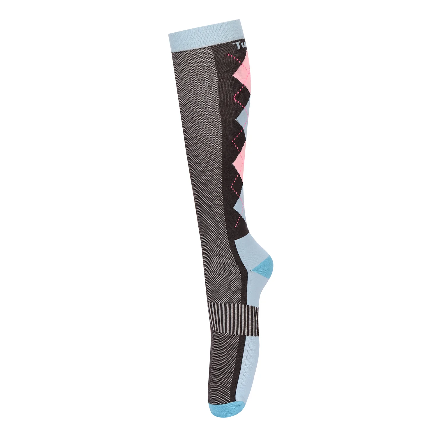 TuffRider NEON VENTILATED ARGYLE SOCKS - Image 4