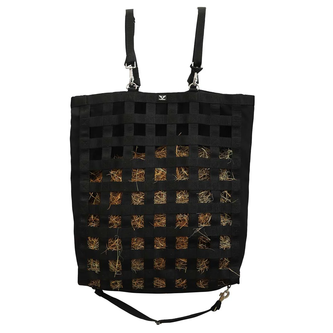 TuffRider 1 3/4" Supreme Nylon Web Front Slow Feeder Horse Hay Bag with Ripstop Fabric Back and webbing Bottom - Image 2