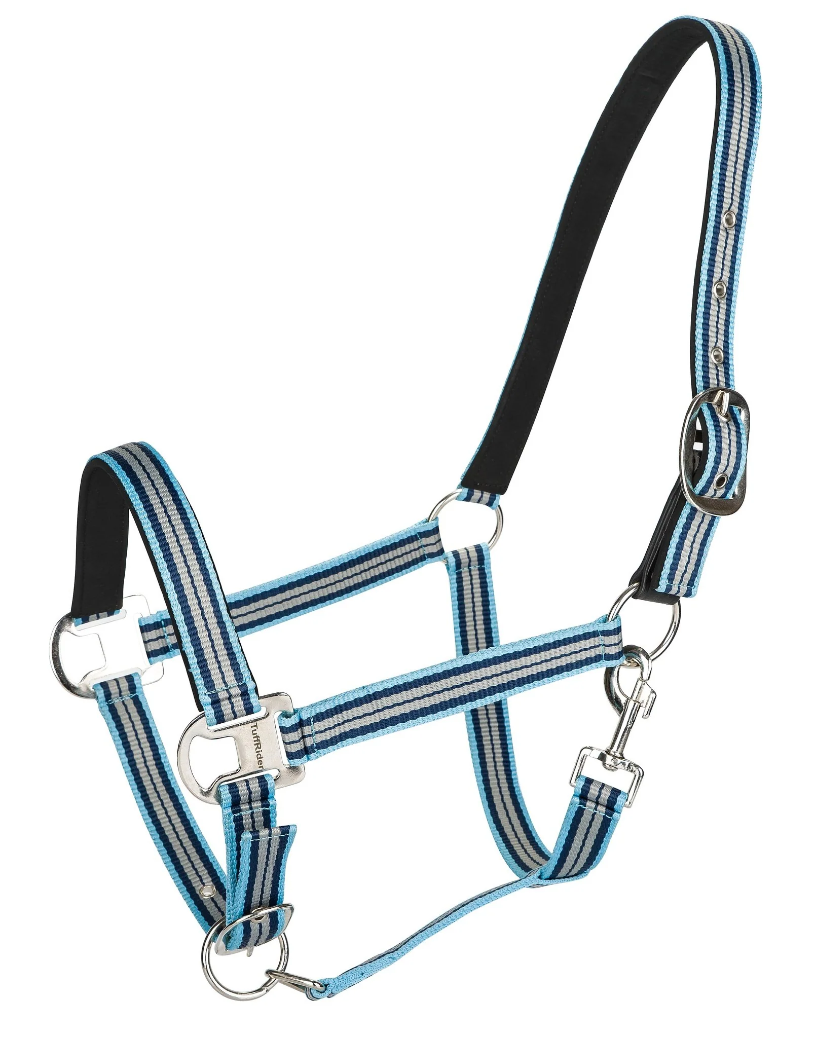 TuffRider Adjustable Nylon Breakaway Halter w/ Padded Crown and Nickel Hardware - Image 3