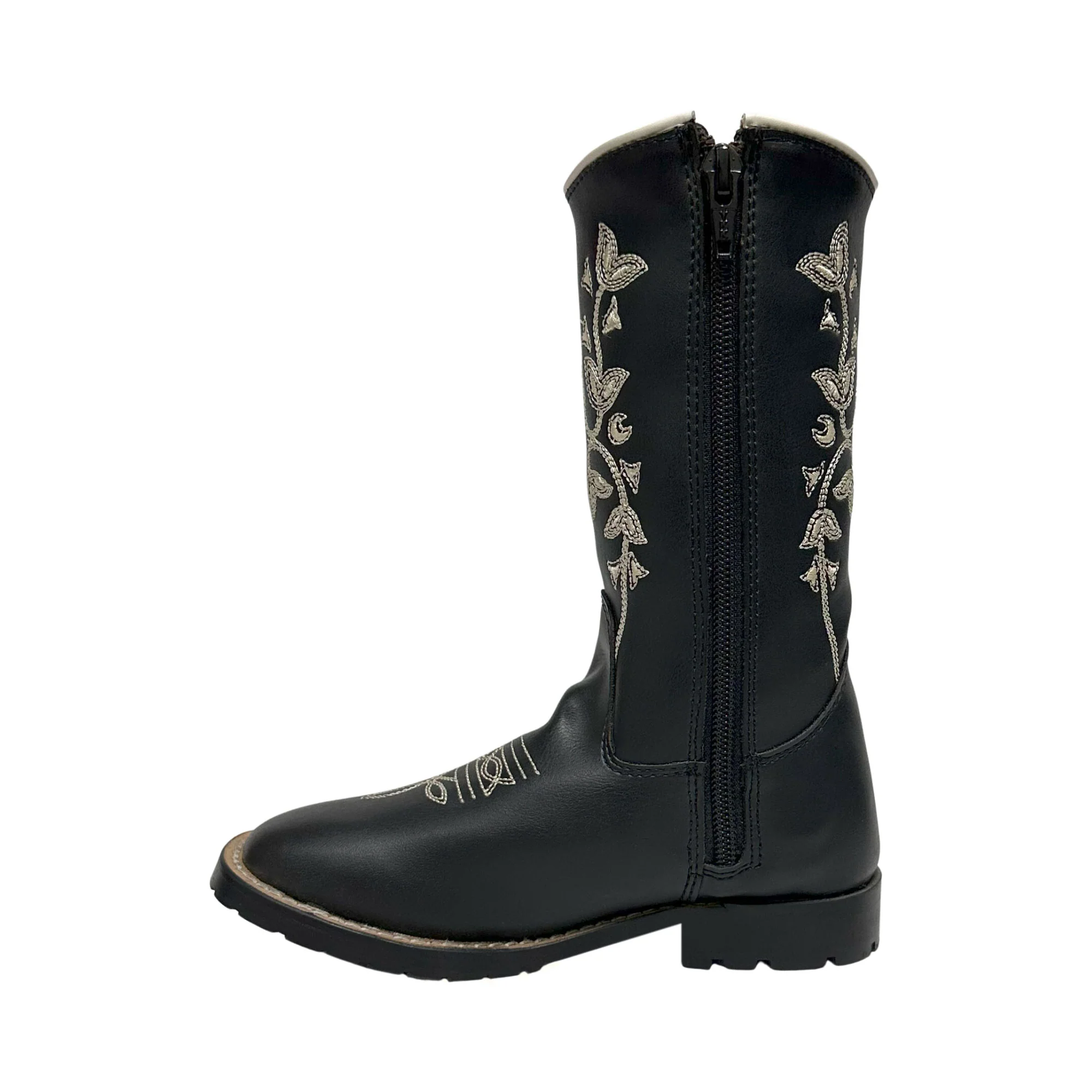 TuffRider Children's Black Floral Western Boot - Image 2