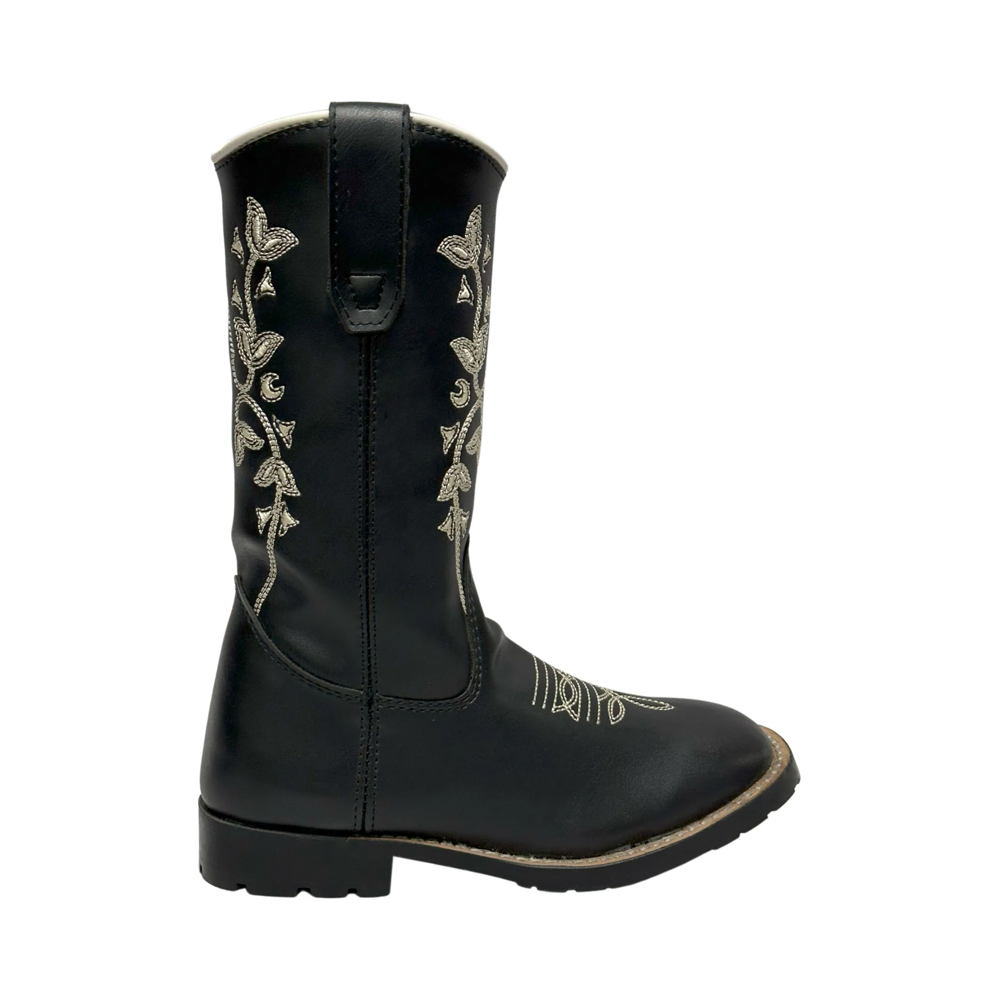 TuffRider Children's Black Floral Western Boot - Image 8