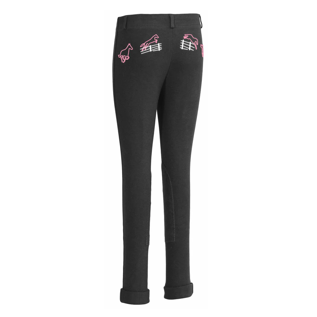 TuffRider Children's Cotton Embroidered Pull-On Jodhpurs - Image 2