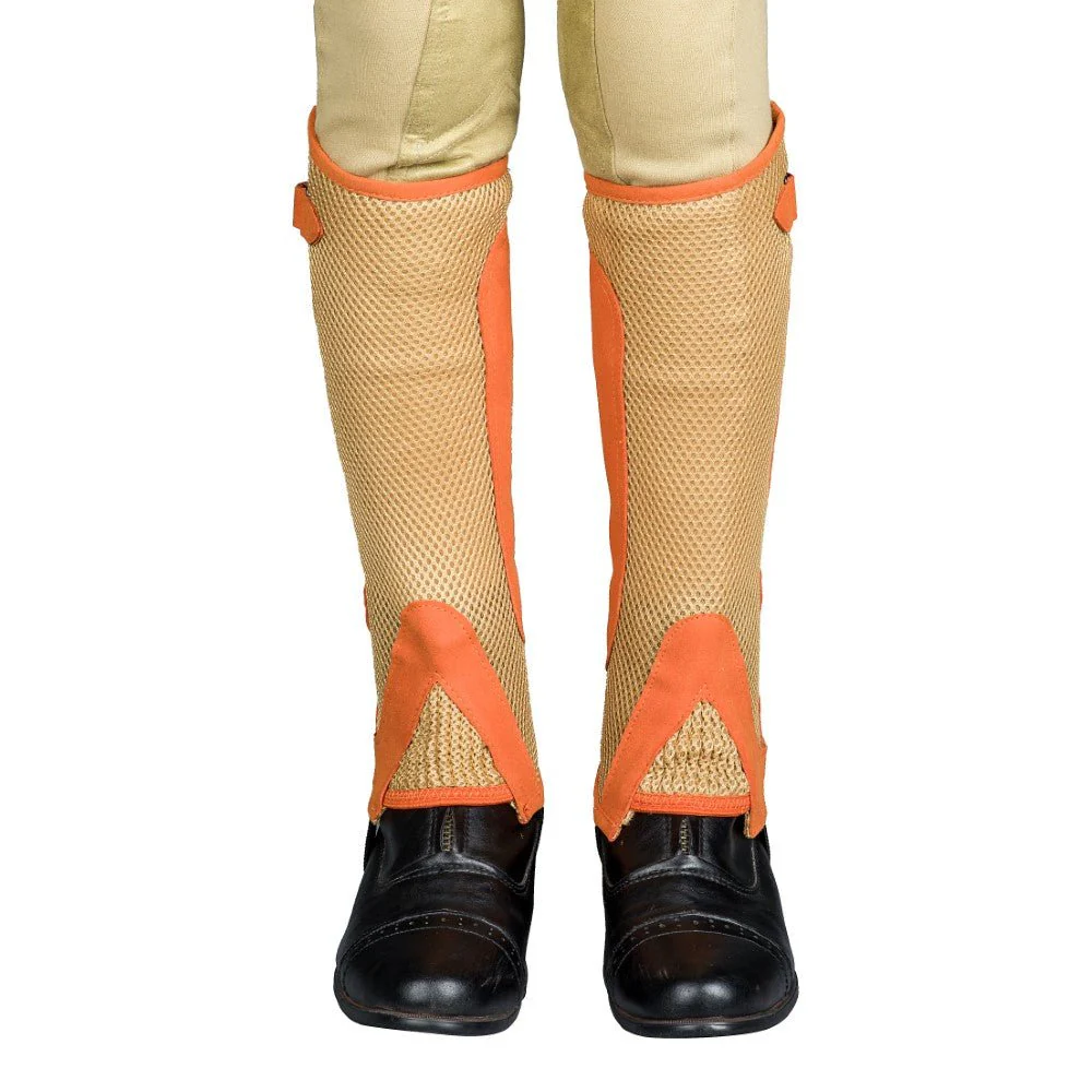 TuffRider Children's Double Up Air Mesh Half Chap and Glove Set - Image 19