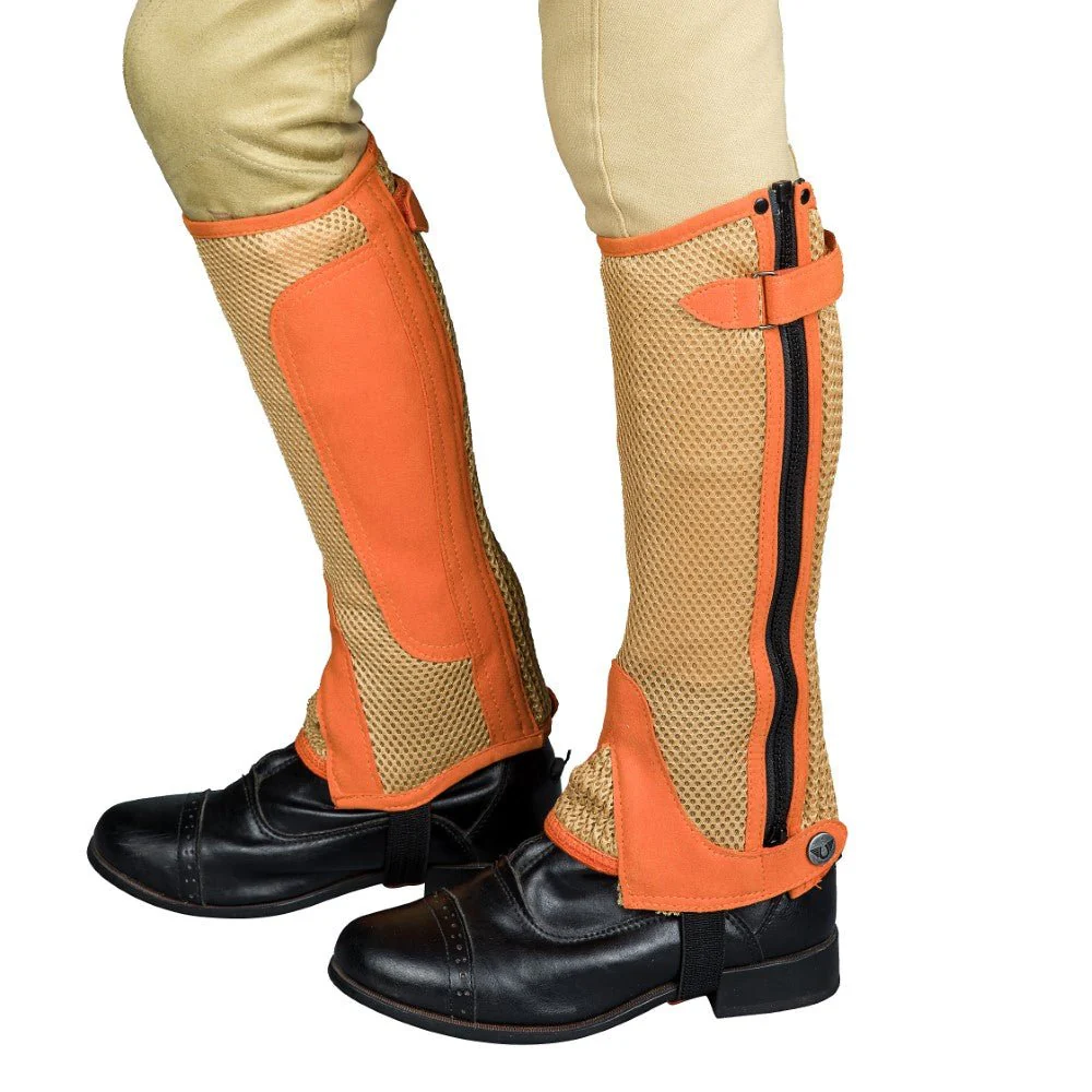 TuffRider Children's Double Up Air Mesh Half Chap and Glove Set - Image 20