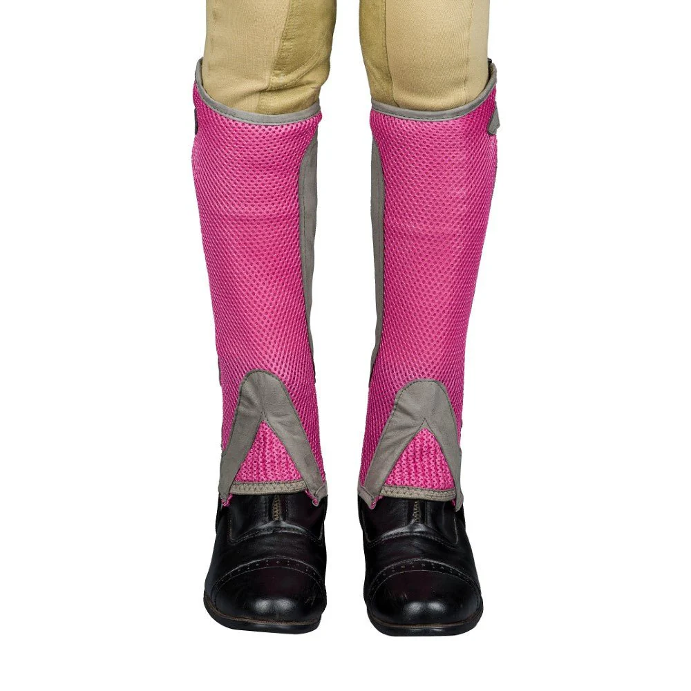 TuffRider Children's Double Up Air Mesh Half Chap and Glove Set - Image 5