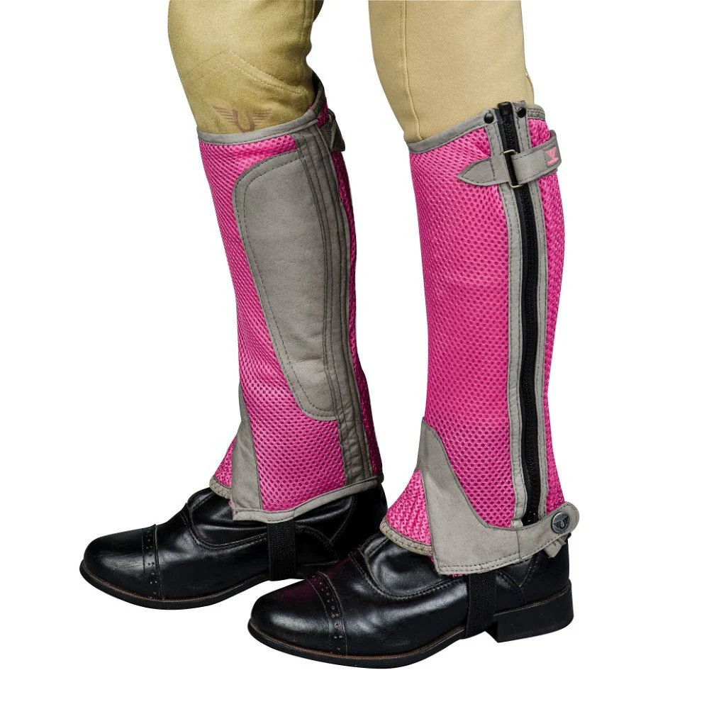 TuffRider Children's Double Up Air Mesh Half Chap and Glove Set - Image 6