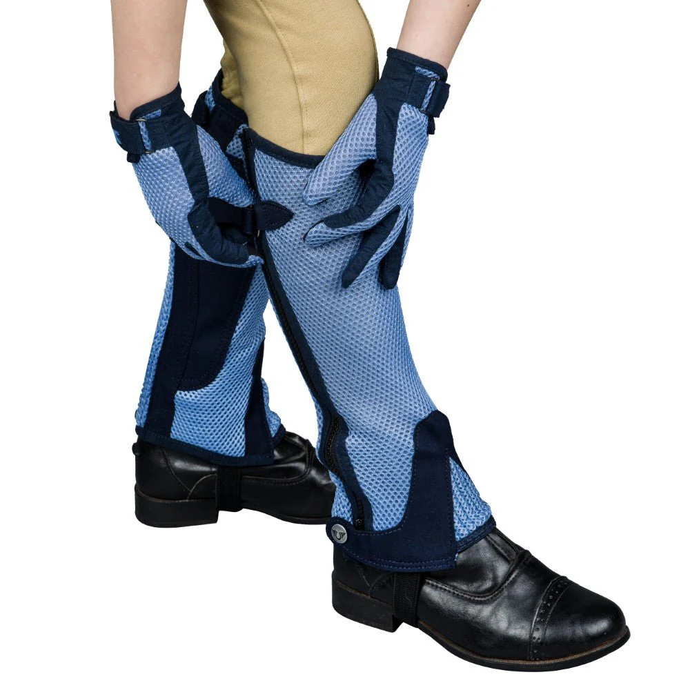 TuffRider Children's Double Up Air Mesh Half Chap and Glove Set - Image 9