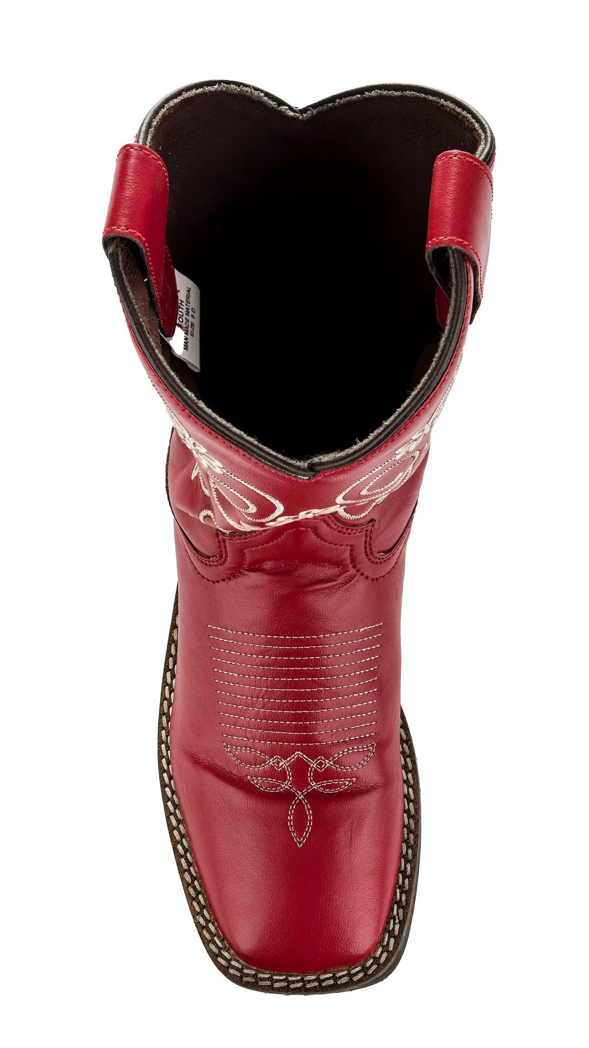 TuffRider Children's Fire Red Floral Western Boot - Image 6