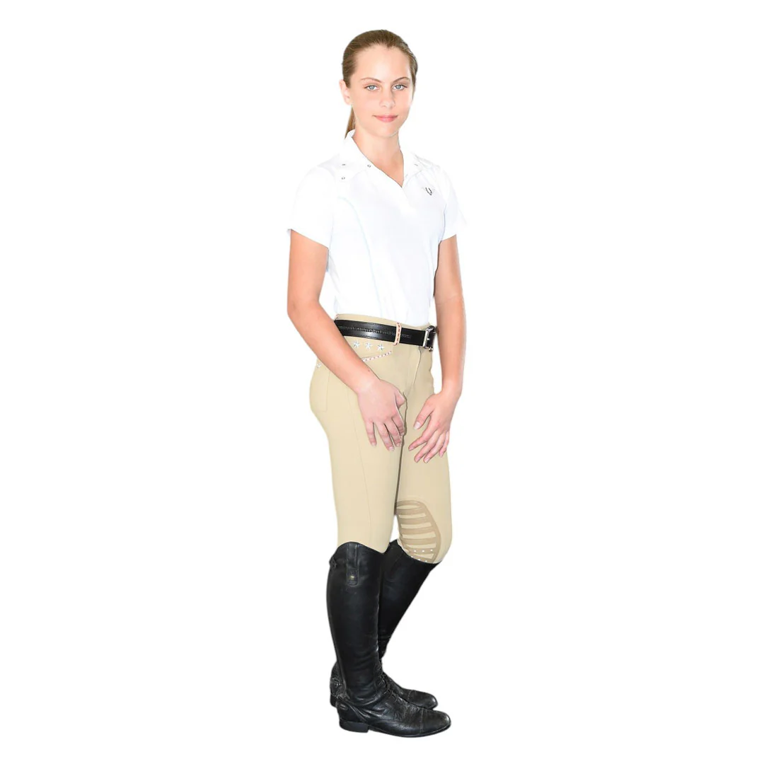 TuffRider Children's Kirby Kwik Dry Short Sleeve Show Shirt - Image 3