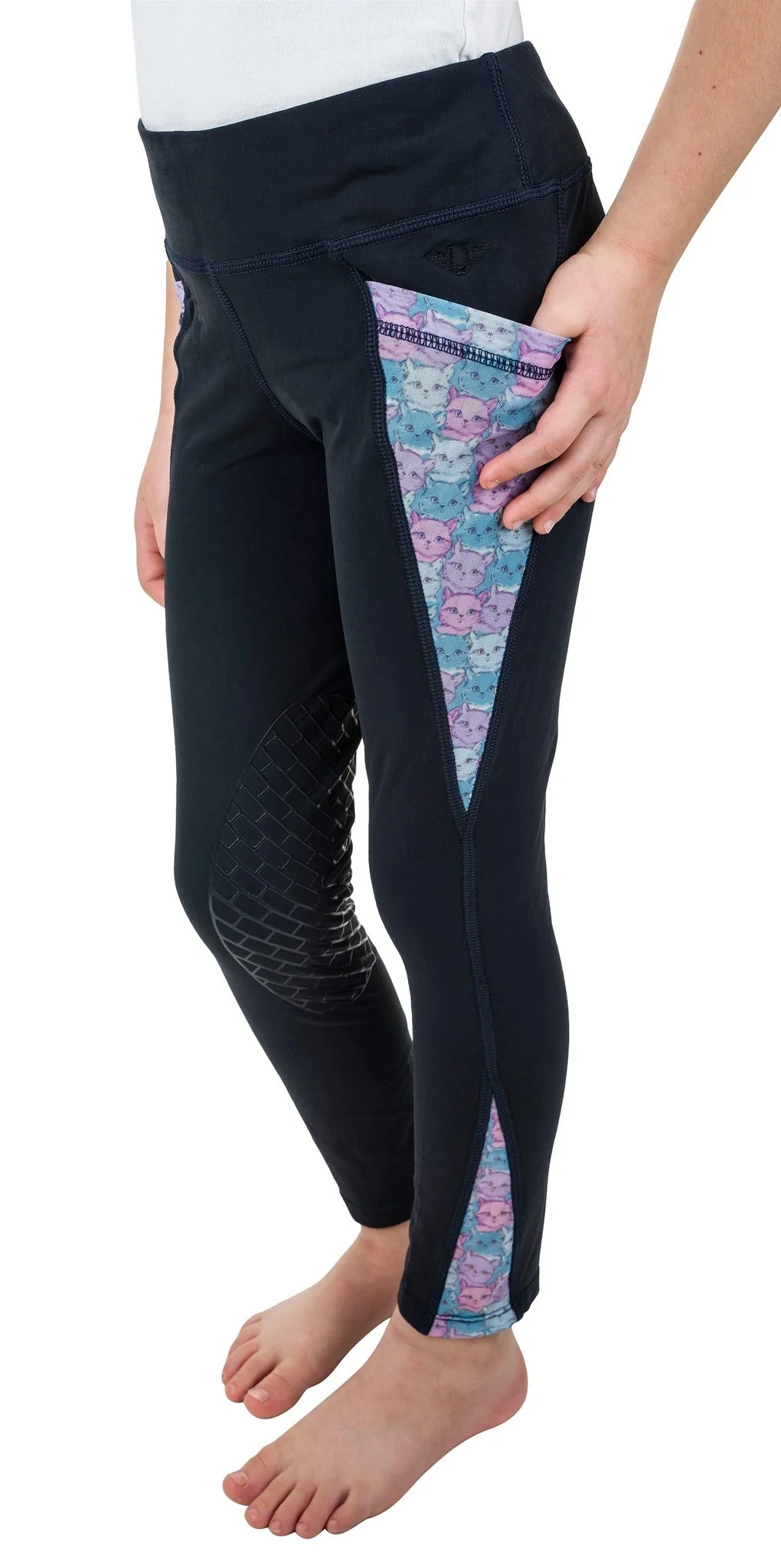 TuffRider Children's Minerva 3 Season Printed Knee Patch Tights - Image 4