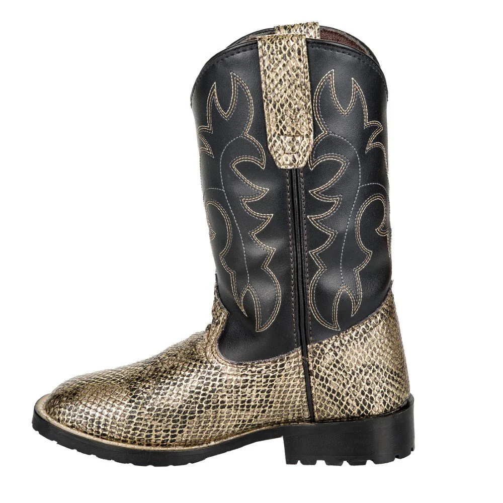 TuffRider Children's Black Snake in My Boot Western Leather Boots - Image 5