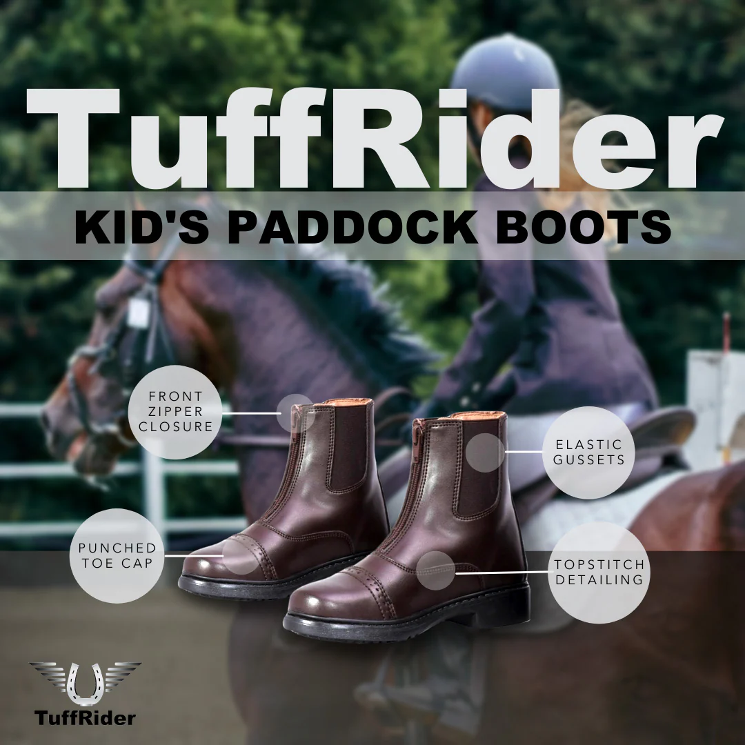 TuffRider Children's Starter Front Zip Paddock Boots - Image 4